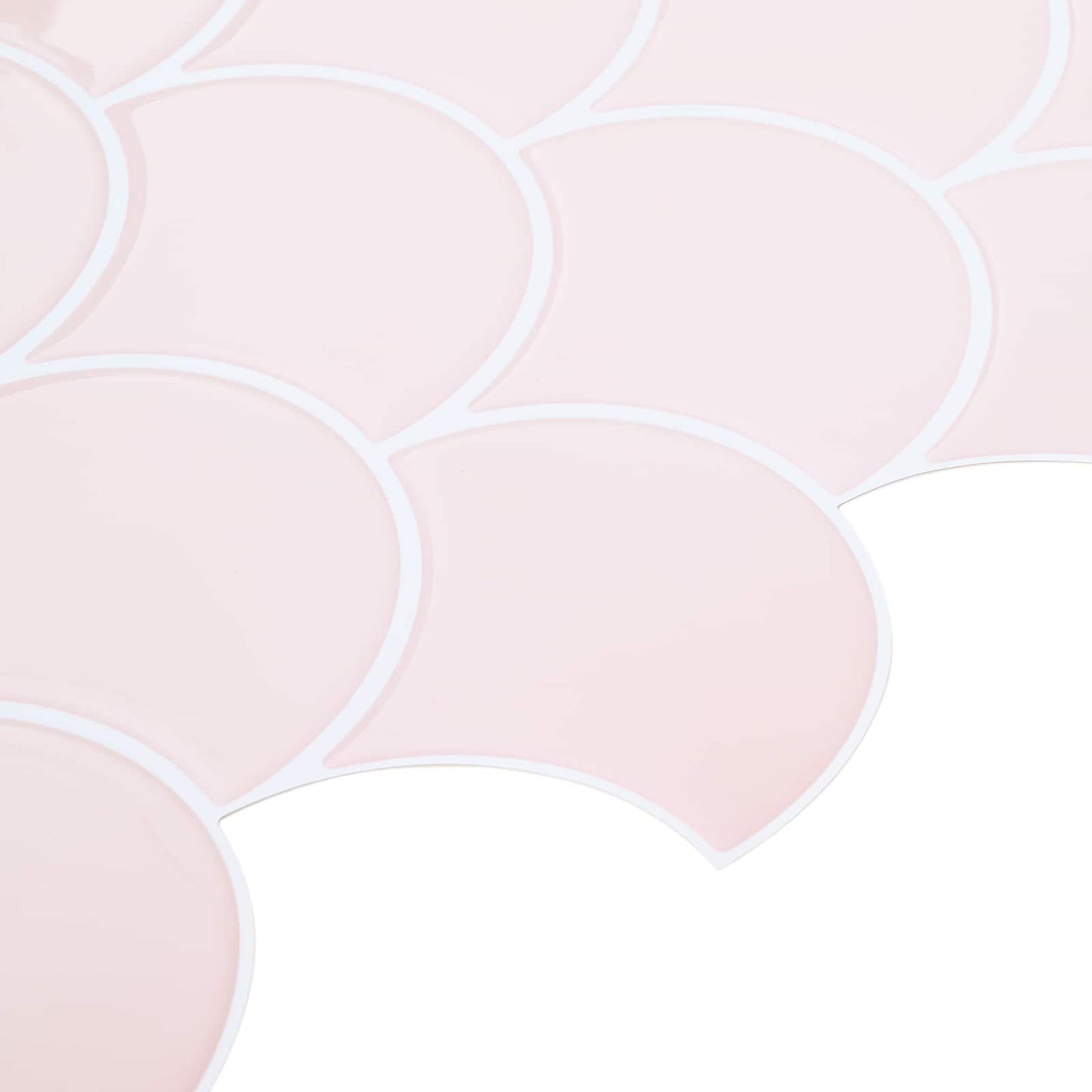 Fish Scale Tile 50 pcs Light Pink 30 x 30 cm