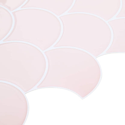 Fish Scale Tile 50 pcs Light Pink 30 x 30 cm