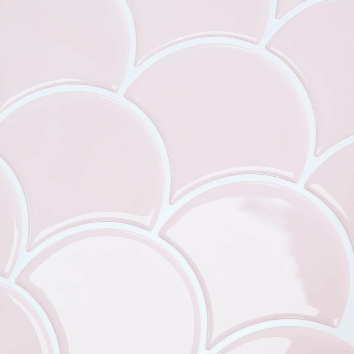 Fish Scale Tile 50 pcs Light Pink 30 x 30 cm