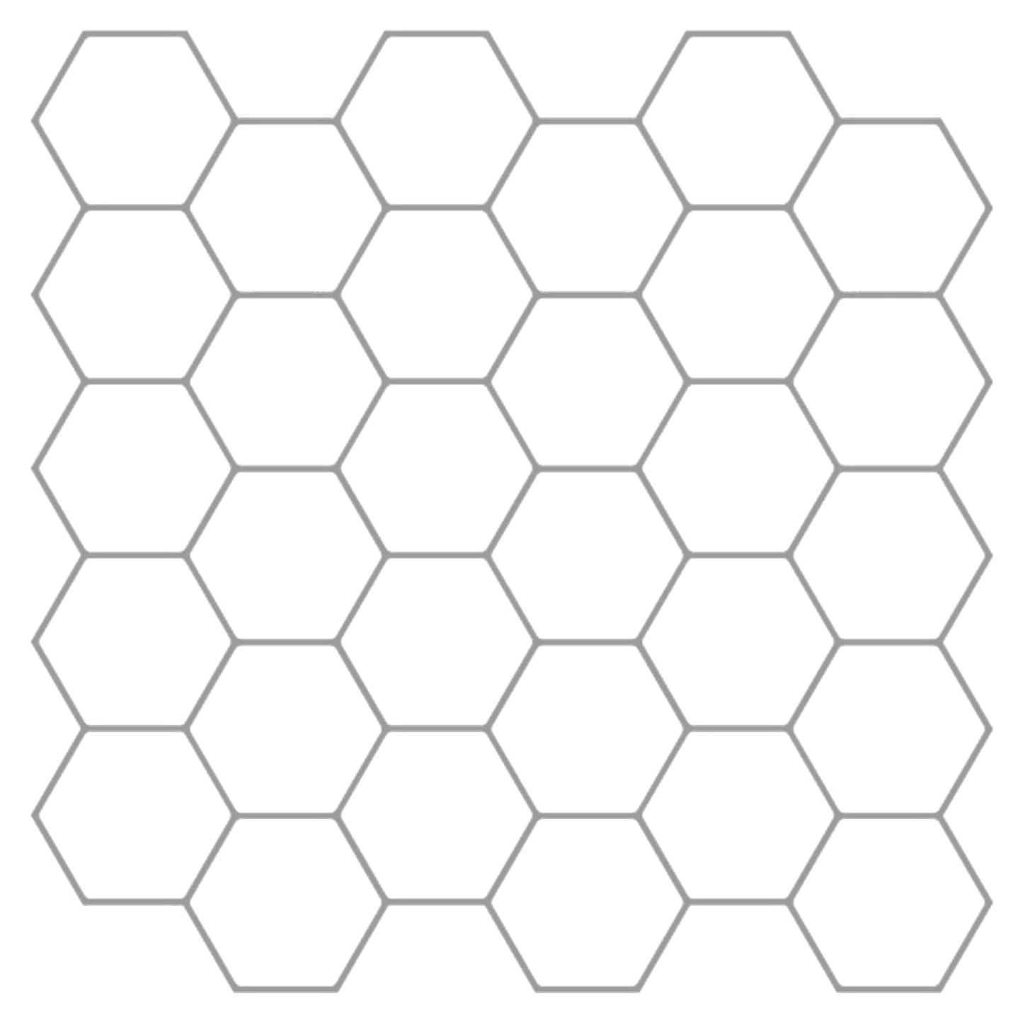 Hexagon Tile 20 pcs White Grey 30 x 30 cm Polyurethane and PET