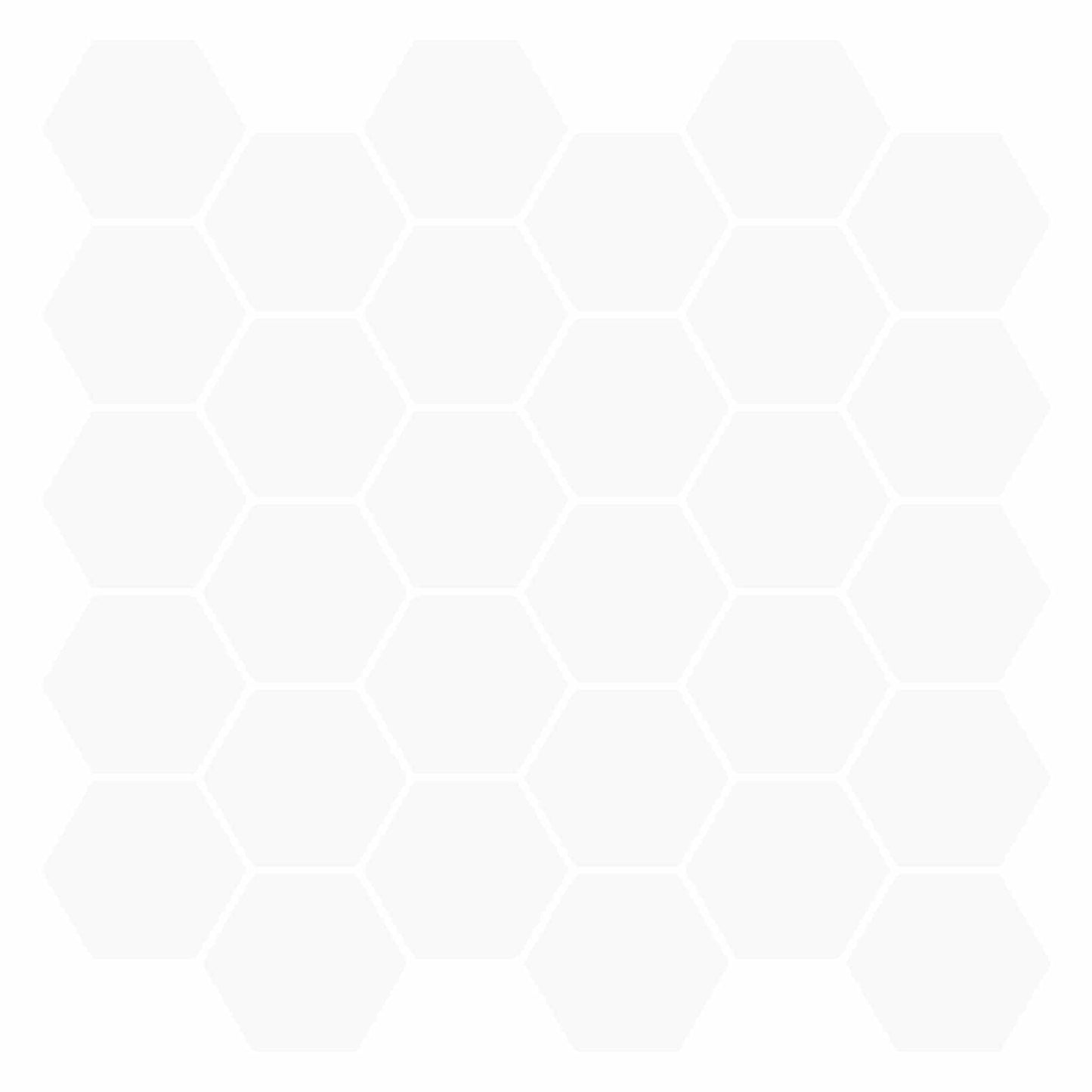Hexagon Tile 10 pcs White 30 x 30 cm Polyurethane and PET