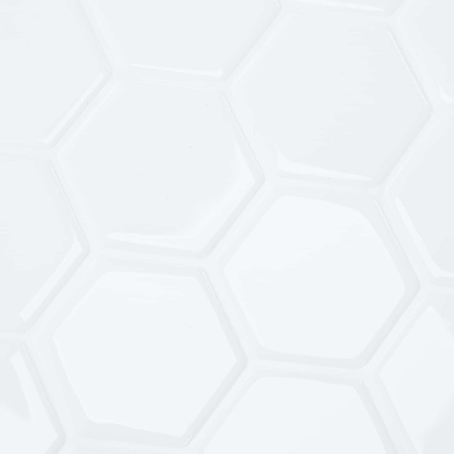 Hexagon Tile 20 pcs White 30 x 30 cm Polyurethane and PET