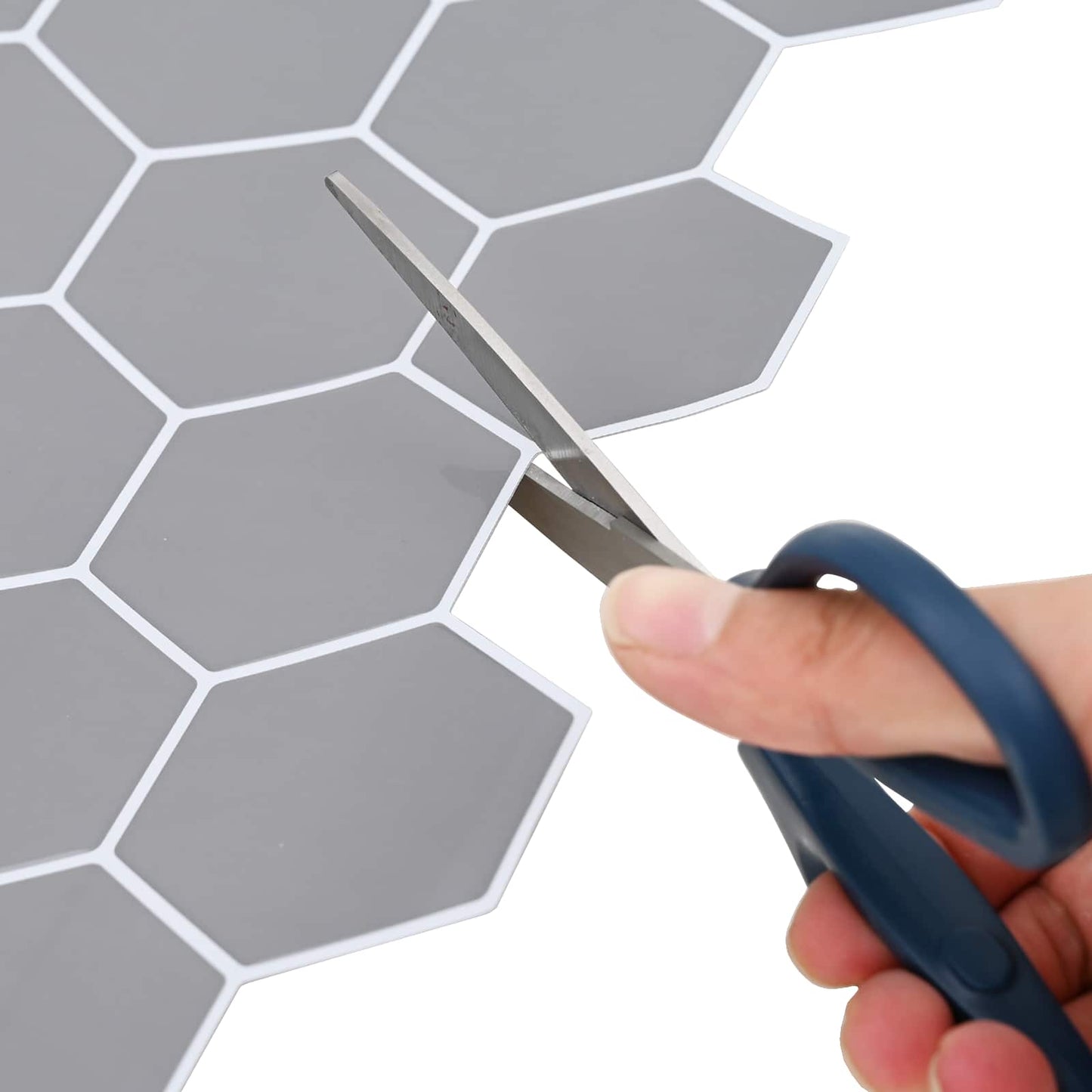 Hexagon Tile 20 pcs Grey 30 x 30 cm Polyurethane and PET