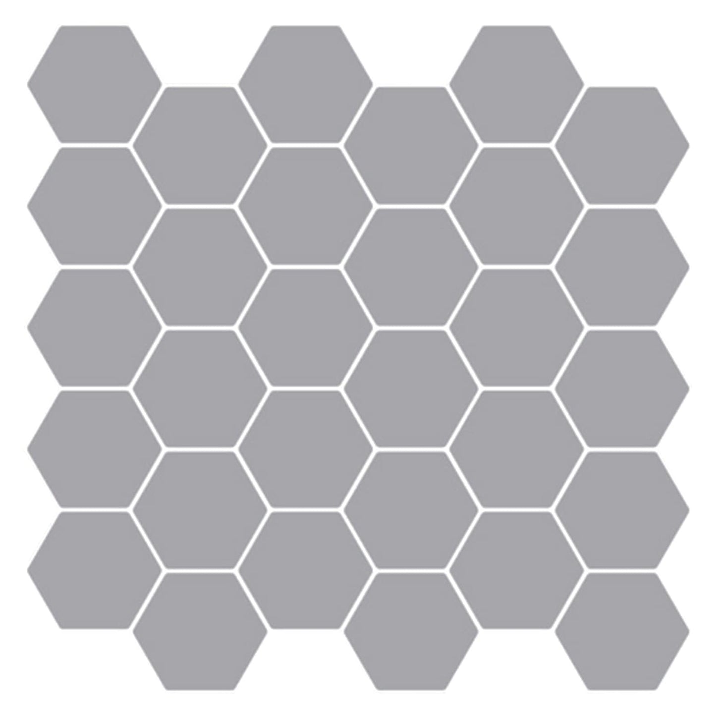 Hexagon Tile 50 pcs Grey 30 x 30 cm Polyurethane and PET