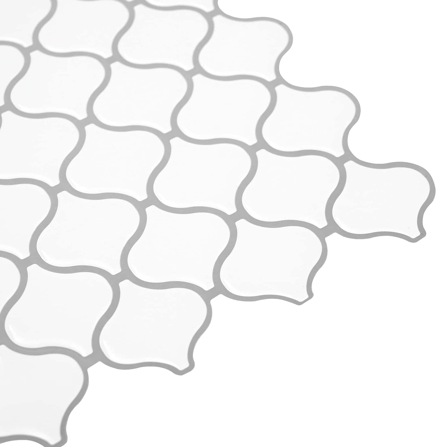 Lanturn Tile 10 pcs White 27 x 27 cm Polyurethane and PET