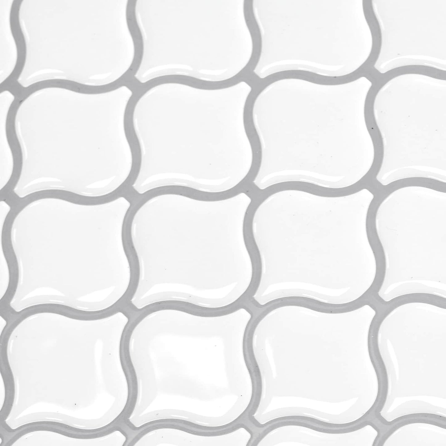 Lanturn Tile 10 pcs White 27 x 27 cm Polyurethane and PET