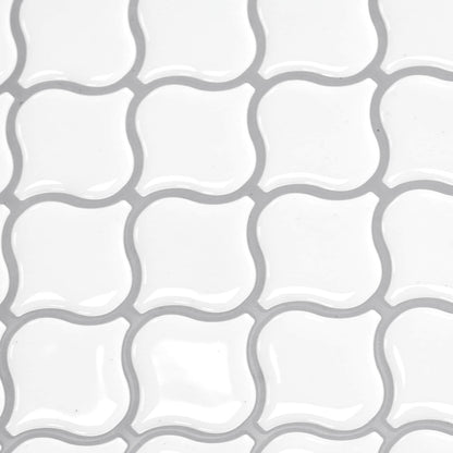 Lanturn Tile 10 pcs White 27 x 27 cm Polyurethane and PET