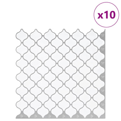 Lanturn Tile 10 pcs White 27 x 27 cm Polyurethane and PET