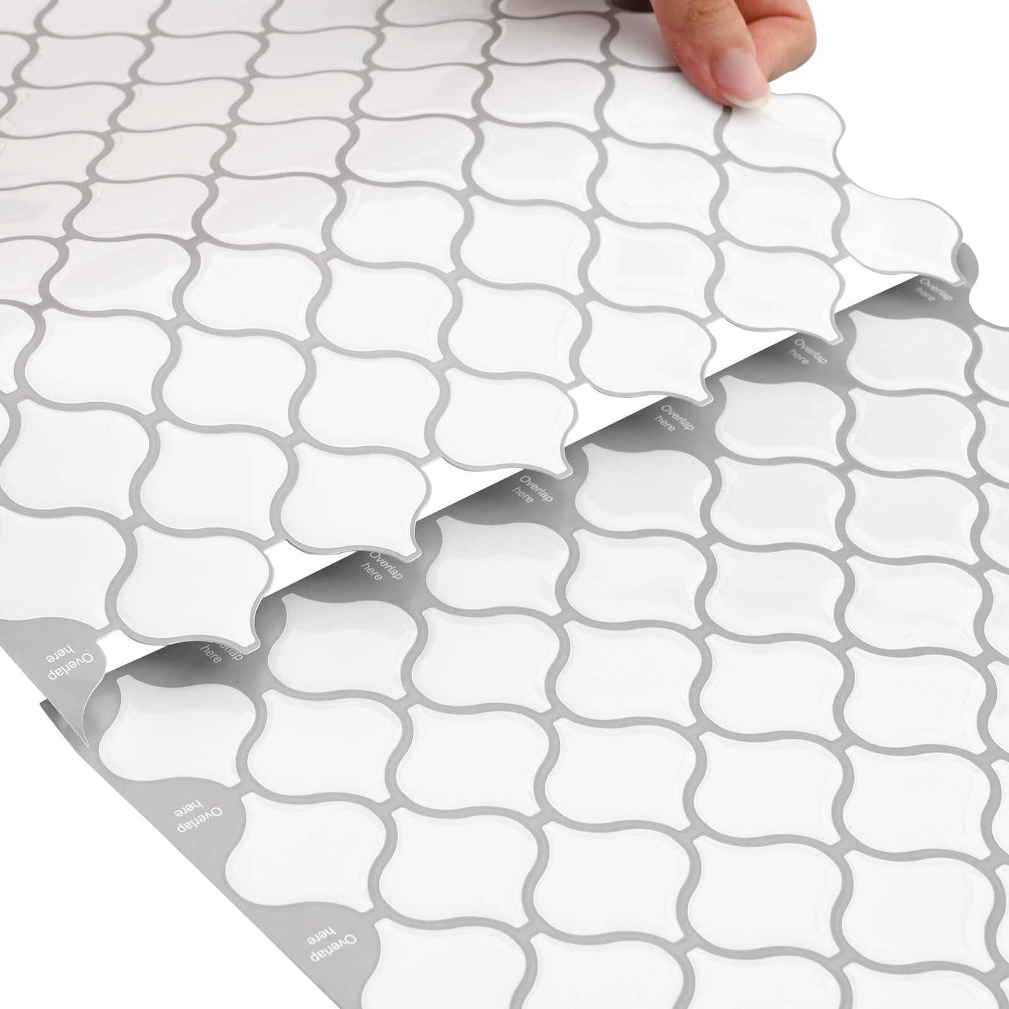 Lanturn Tile 20 pcs White 27 x 27 cm Polyurethane and PET