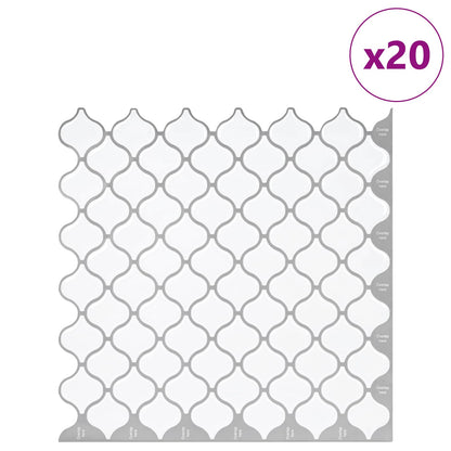 Lanturn Tile 20 pcs White 27 x 27 cm Polyurethane and PET