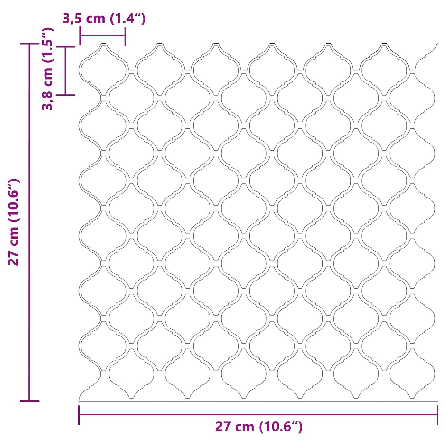 Lanturn Tile 10 pcs Grey 27 x 27 cm Polyurethane and PET