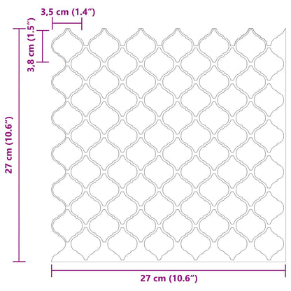Lanturn Tile 20 pcs Grey 27 x 27 cm Polyurethane and PET