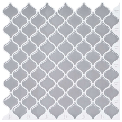 Lanturn Tile 50 pcs Grey 27 x 27 cm Polyurethane and PET