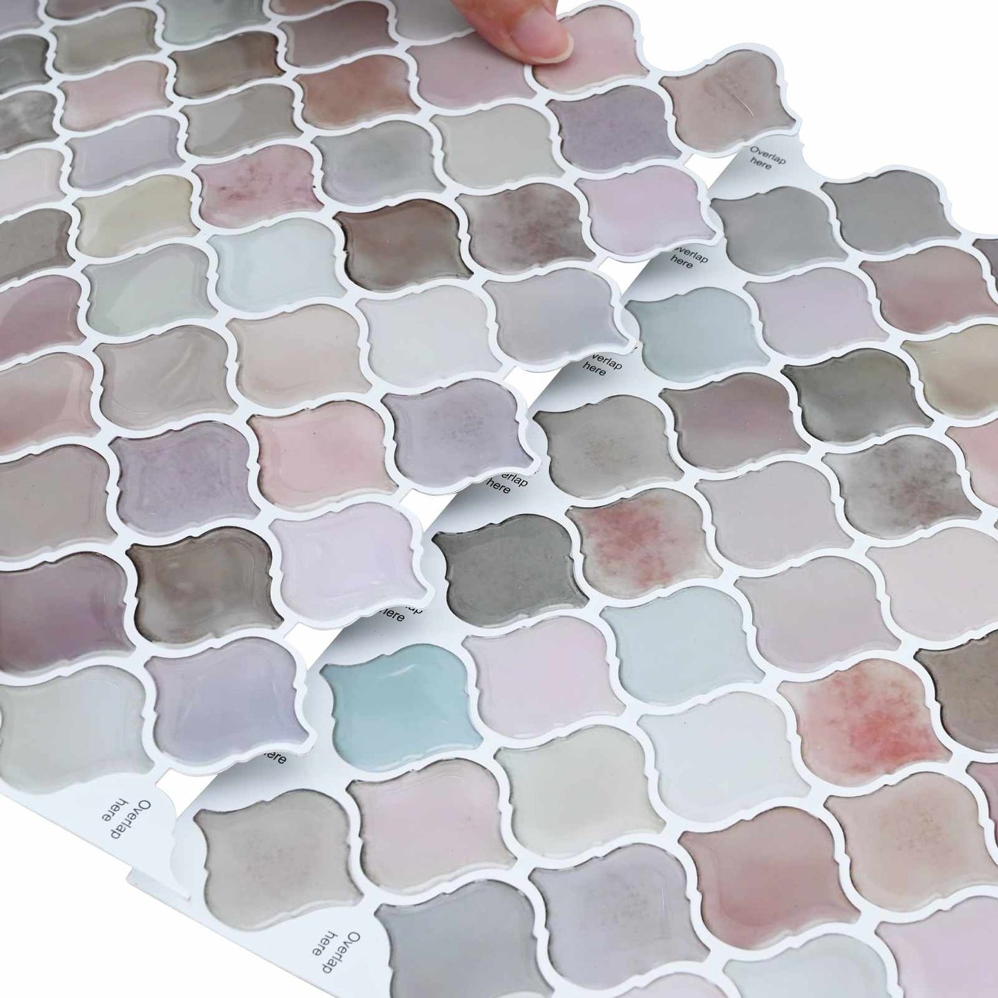 Lanturn Tile 10 pcs Beige 27 x 27 cm Polyurethane and PET