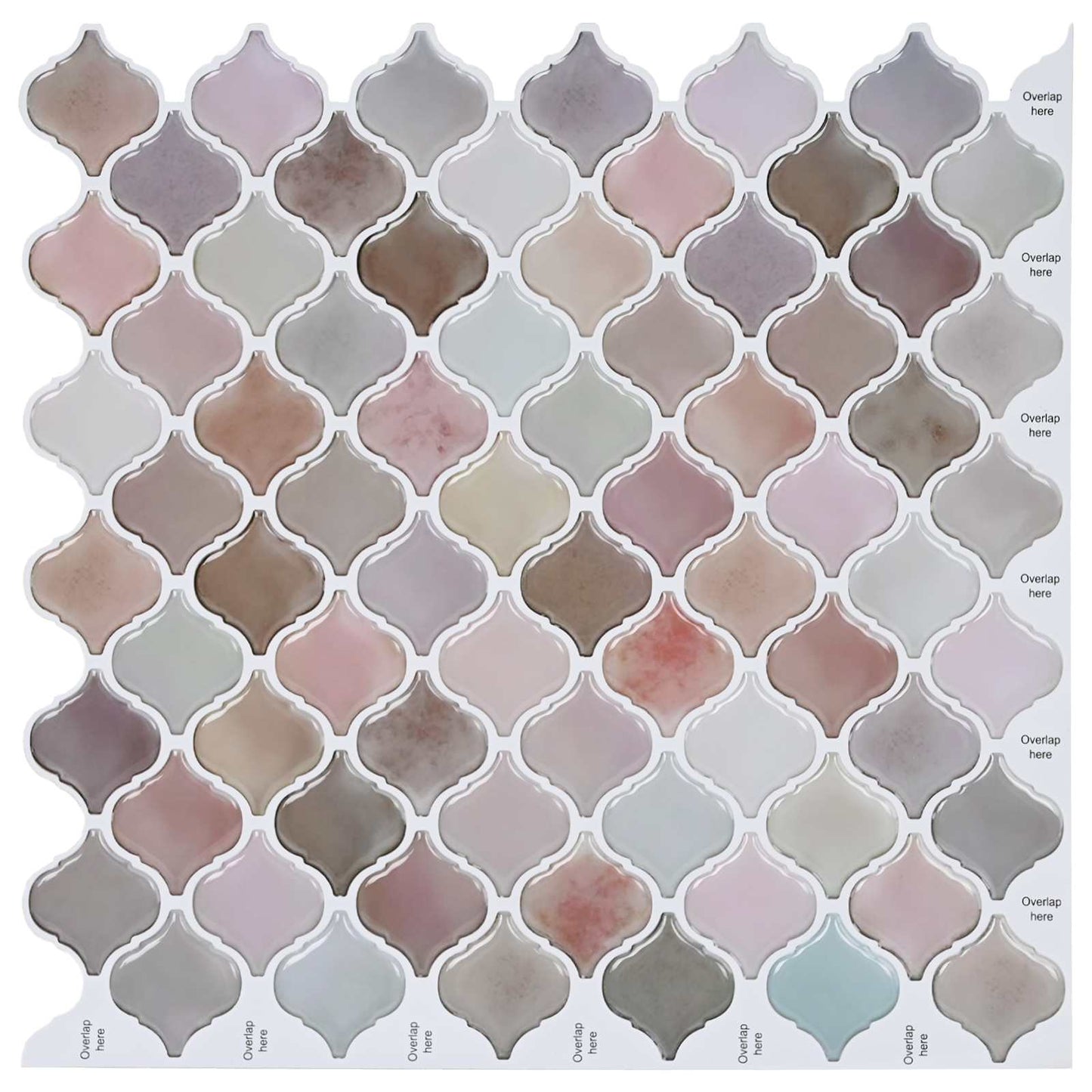 Lanturn Tile 50 pcs Beige 27 x 27 cm Polyurethane and PET
