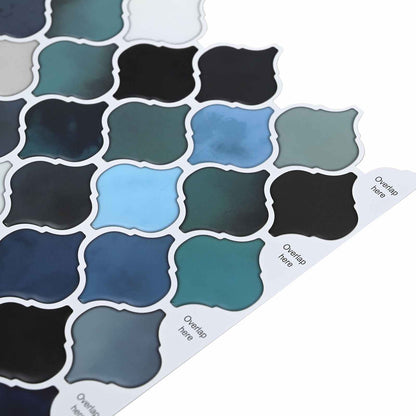 Lanturn Tile 10 pcs Blue Green 27 x 27 cm Polyurethane and PET