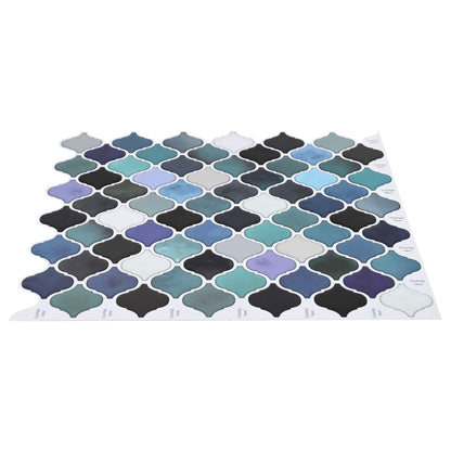 Lanturn Tile 10 pcs Blue Green 27 x 27 cm Polyurethane and PET