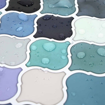 Lanturn Tile 50 pcs Blue Green 27 x 27 cm Polyurethane and PET