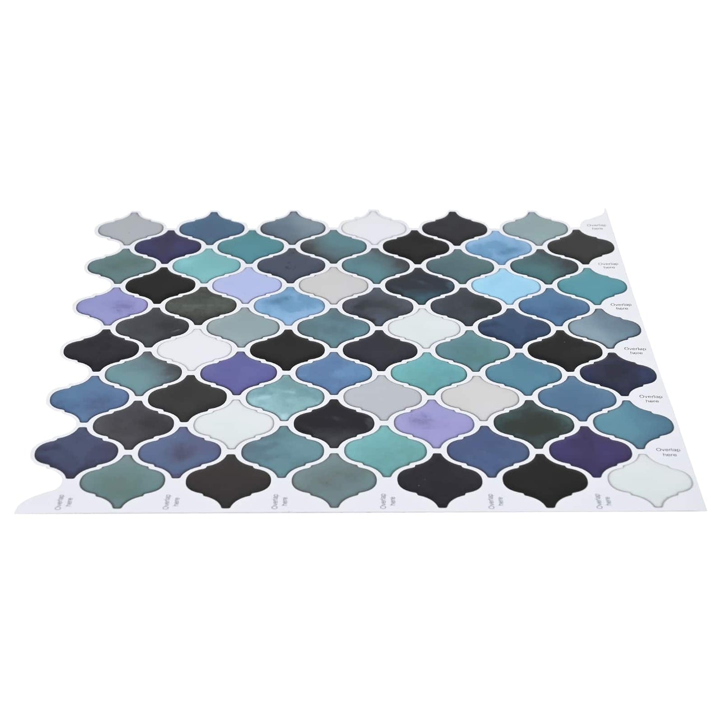 Lanturn Tile 50 pcs Blue Green 27 x 27 cm Polyurethane and PET