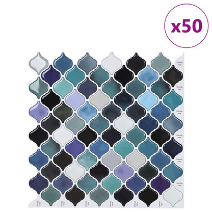 Lanturn Tile 50 pcs Blue Green 27 x 27 cm Polyurethane and PET