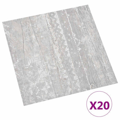 Self-adhesive Flooring Planks 30.5 x 30.5 cm 20 pcs PVC Grey