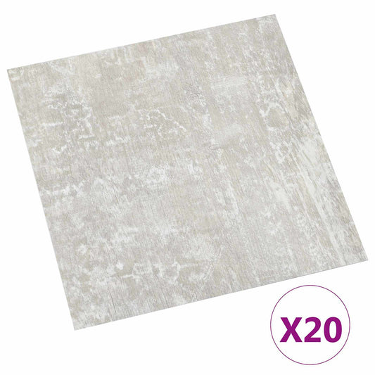 Self-adhesive Flooring Planks Light Grey 30.5 x 30.5 cm 20 pcs