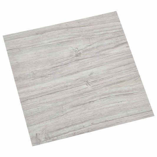 Self-adhesive Flooring Planks Light Grey and White