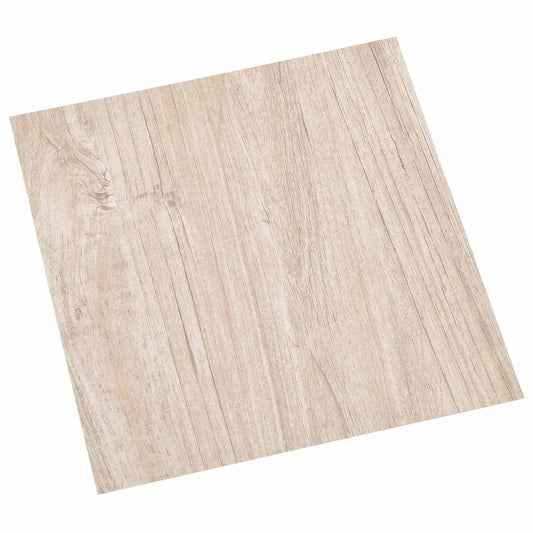 Self-adhesive Flooring Planks Light Brown and White