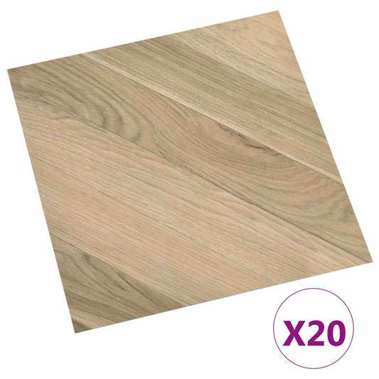 Self-adhesive Flooring Planks Brown Striped 30.5 x 30.5 cm
