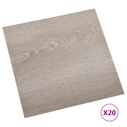 Self-adhesive Flooring Planks 30.5 x 30.5 cm 20 pcs PVC Taupe