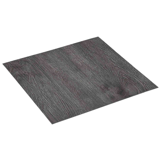 Self-adhesive Flooring Planks Dark Brown and Black