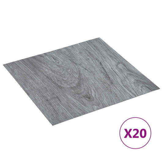 Self-adhesive Flooring Planks Brown and Anthracite