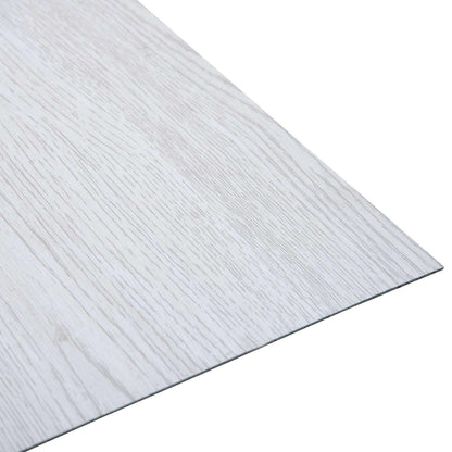 Self-adhesive Flooring Planks 30.5 x 30.5 cm 20 pcs PVC White