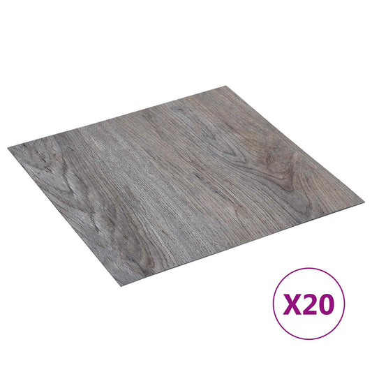 Self-adhesive Flooring Planks Light Brown and Black
