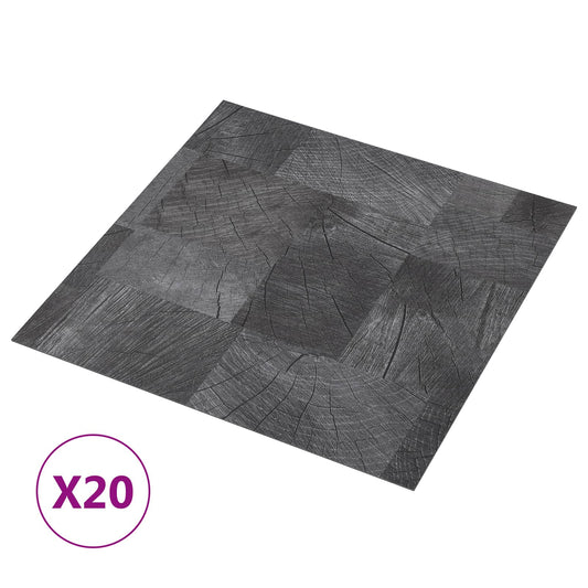 Self-adhesive Flooring Planks Wood Structure Grey
