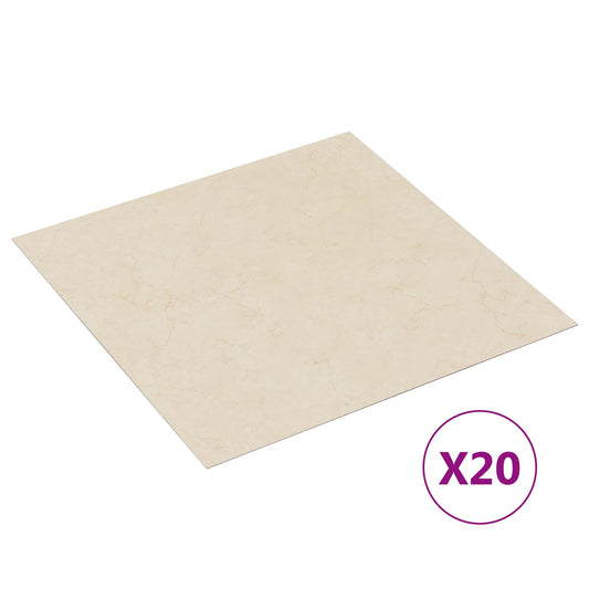 Self-adhesive Flooring Planks Light Yellow 30.5 x 30.5 cm