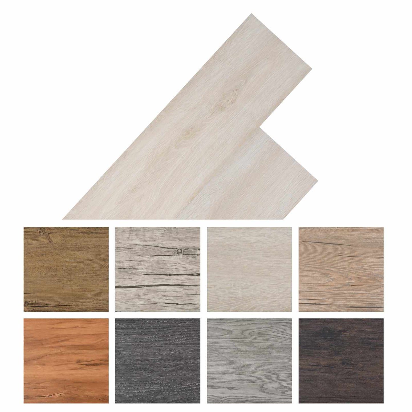 Self-adhesive PVC Flooring Planks Oak Classic White