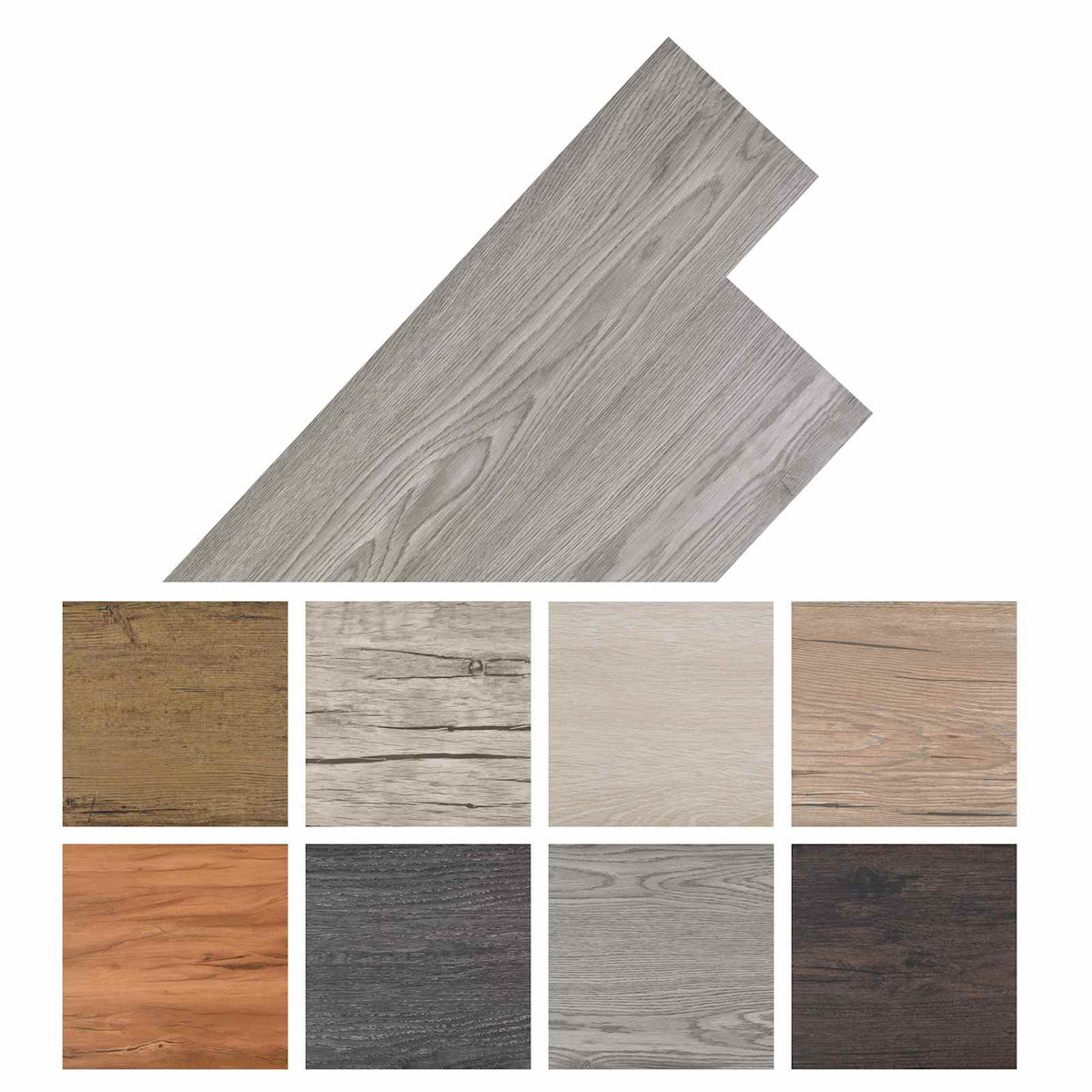 Self-adhesive PVC Flooring Planks Dark Grey 30.5 x 61 cm 28 pcs