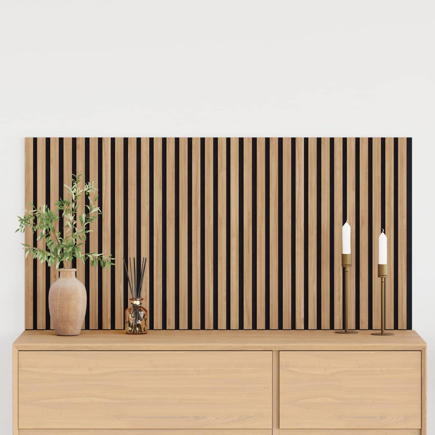 Wall Panels 2 pcs Natural 60.5 x 60 cm