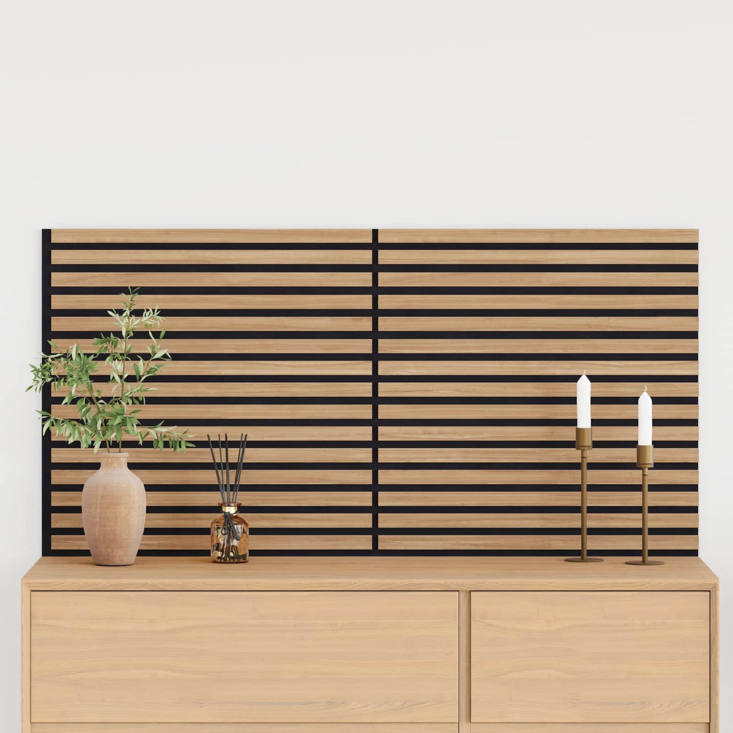 Wall Panels 2 pcs Natural 60.5 x 60 cm