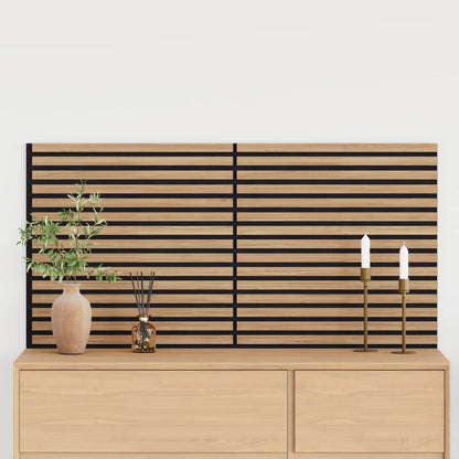 Wall Panels 2 pcs Natural 60.5 x 60 cm