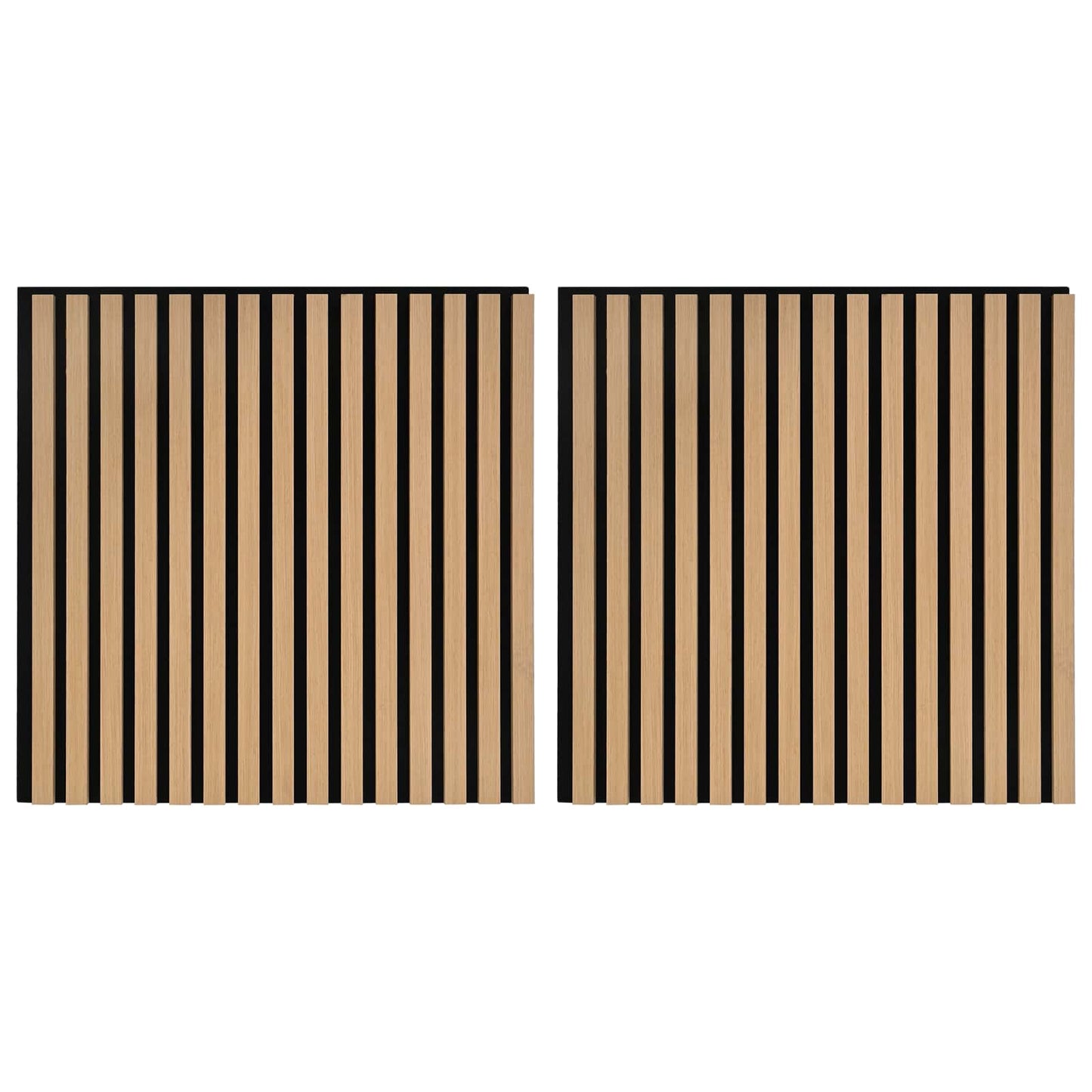 Wall Panels 2 pcs Natural 60.5 x 60 cm