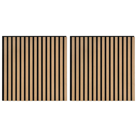 Wall Panels 2 pcs 60.5 x 60 cm Natural