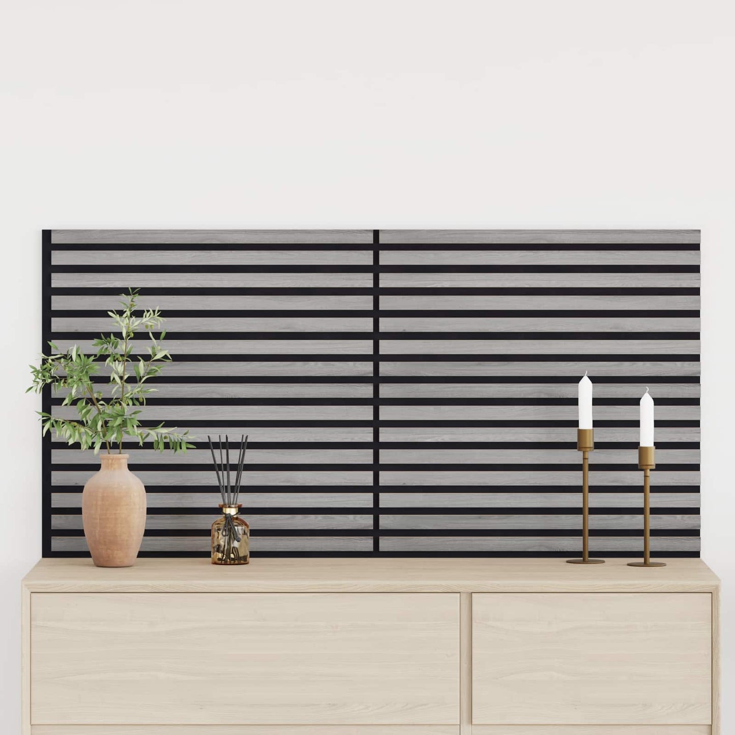 Wall Panels 2 pcs Grey 60.5 x 60 cm