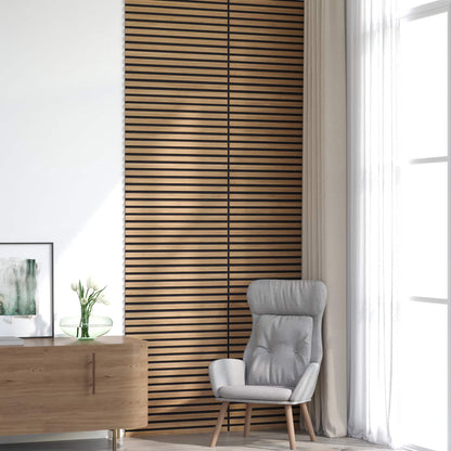 Wall Panels 8 pcs Natural 60.5 x 60 cm