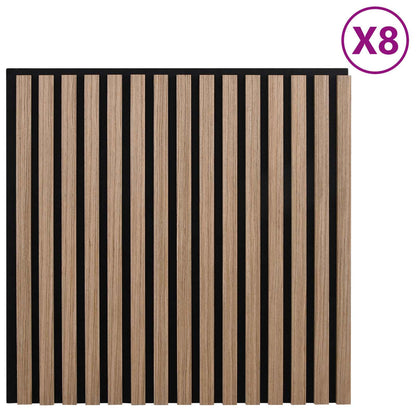 Wall Panels 8 pcs Brown 60.5 x 60 cm