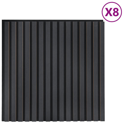 Wall Panels 8 pcs Anthracite 60.5 x 60 cm
