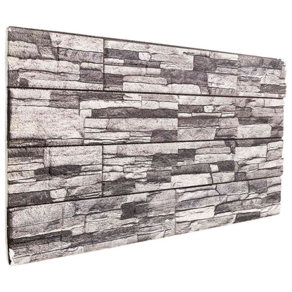 Wall Panels 10 pcs Dark Grey and Light Grey 100 x 50 cm