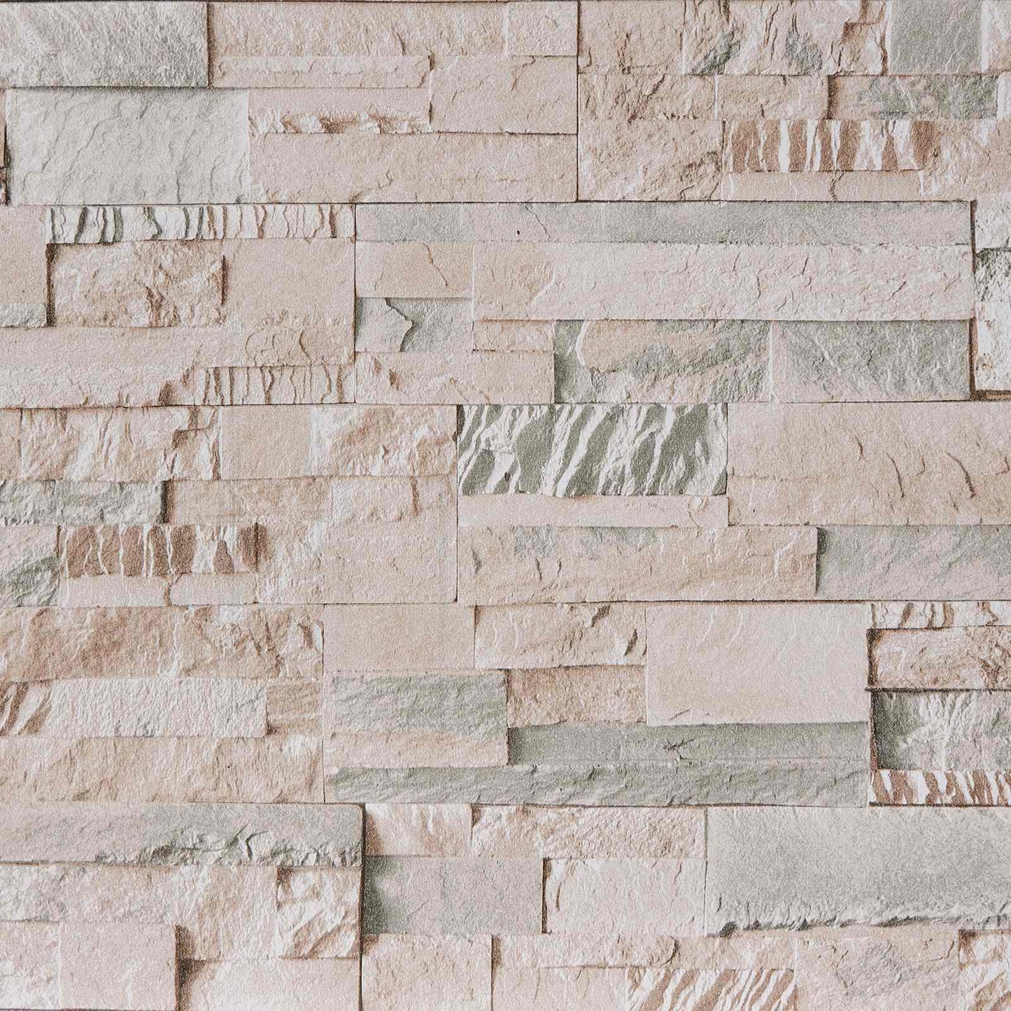 3D Stone Wallpaper Beige 10 x 0.53 m Non-Woven Fabric