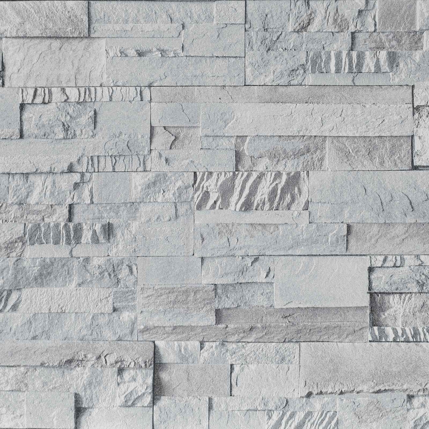 3D Stone Wallpaper Light Grey 10 x 0.53 m Non-Woven Fabric